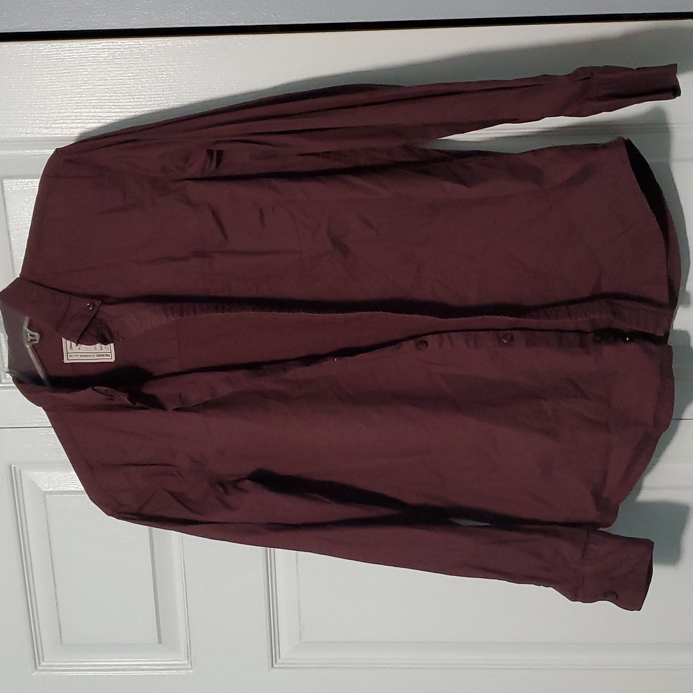 Burgundy Button down shirt